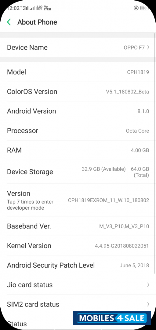 Black Diamond Oppo F-series F7