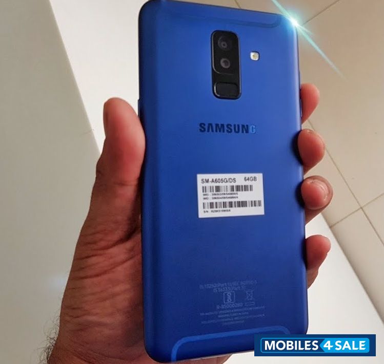 Blue Samsung  a6 plus