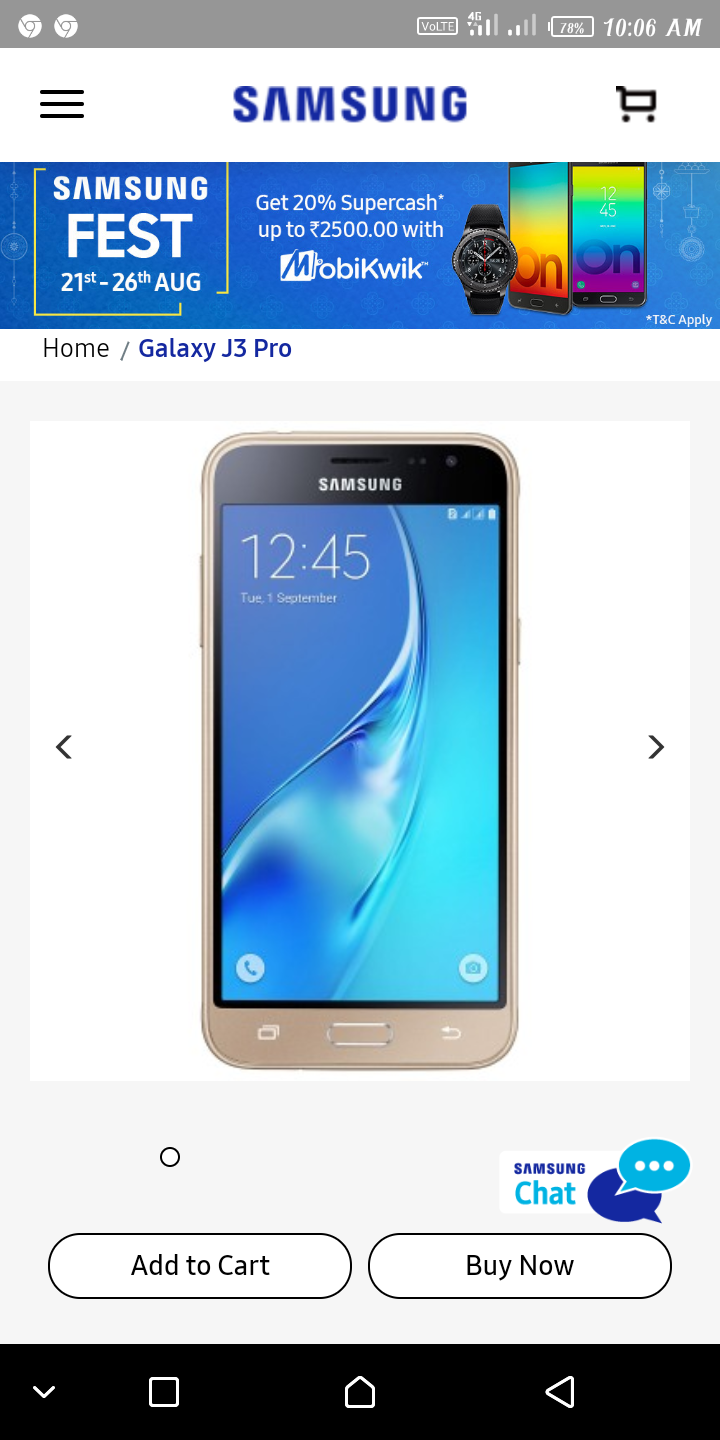 Samsung  Galaxy j3pro