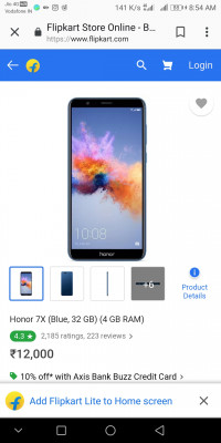 Huawei  Honor 7x 2018 Model