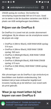 OnePlus  Oneplus 6 128GB