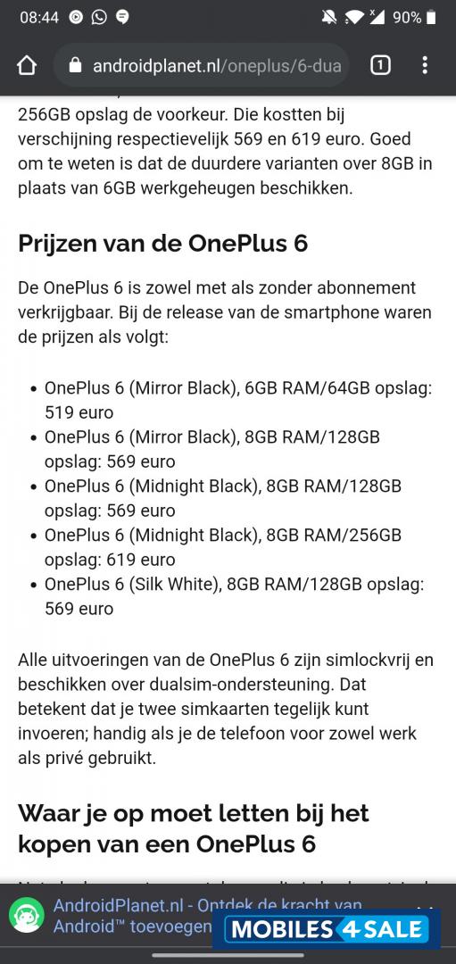 OnePlus  Oneplus 6 128GB