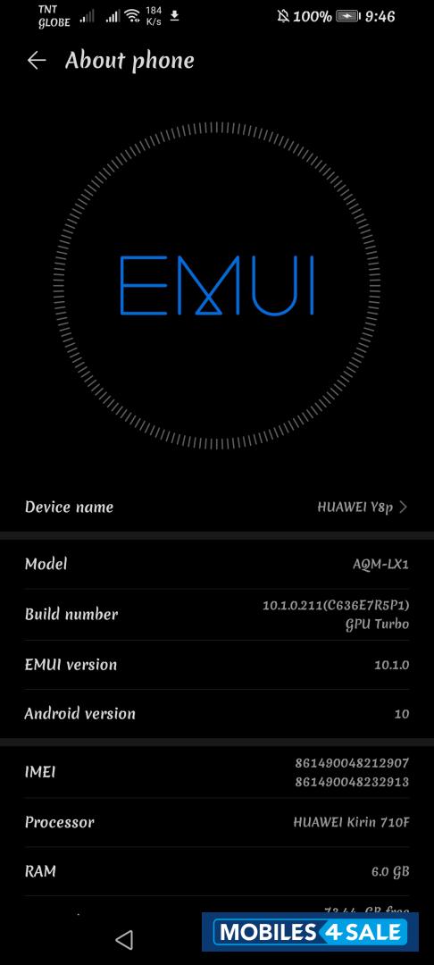 Sky Blue Huawei  Huawei Y8