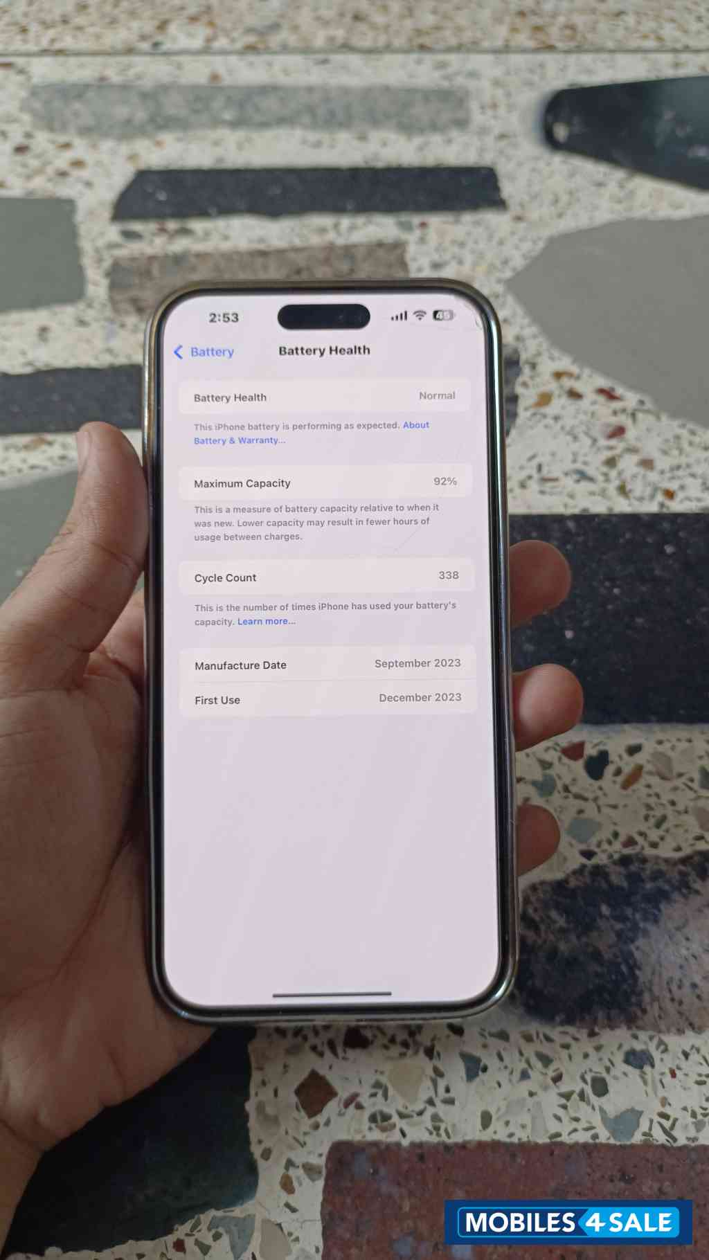 Apple  Iphone 15pro max Natural Titanium