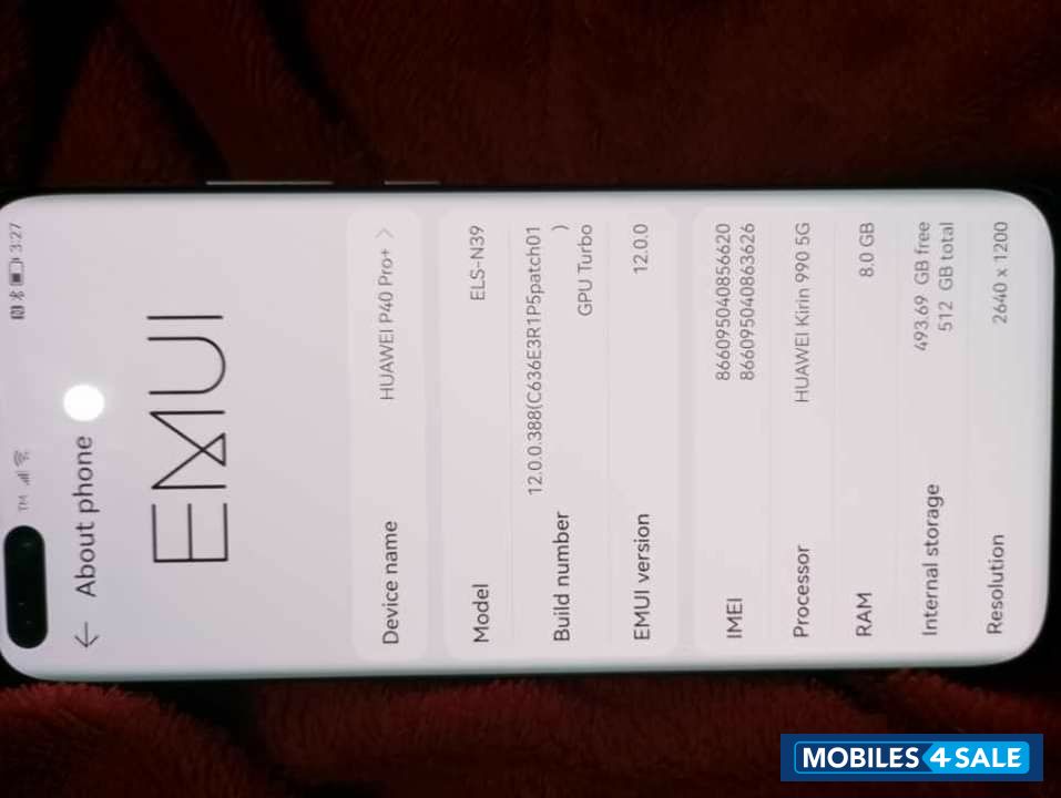 White Huawei P-series P40 PRO PLUS 5G