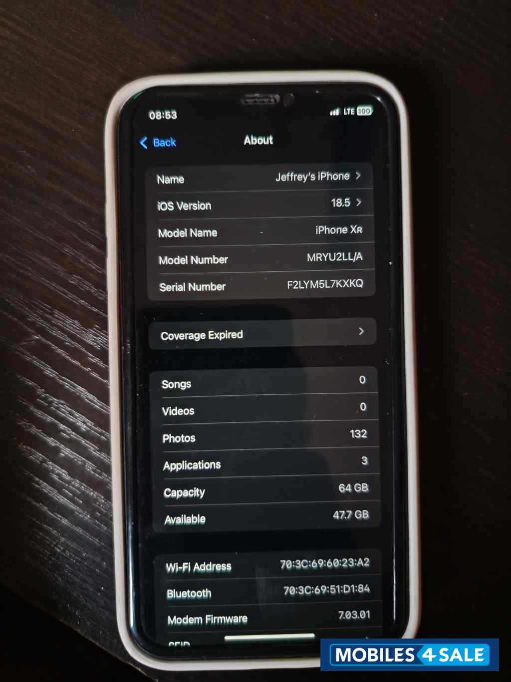 Blue Apple iPhone XR 64gb