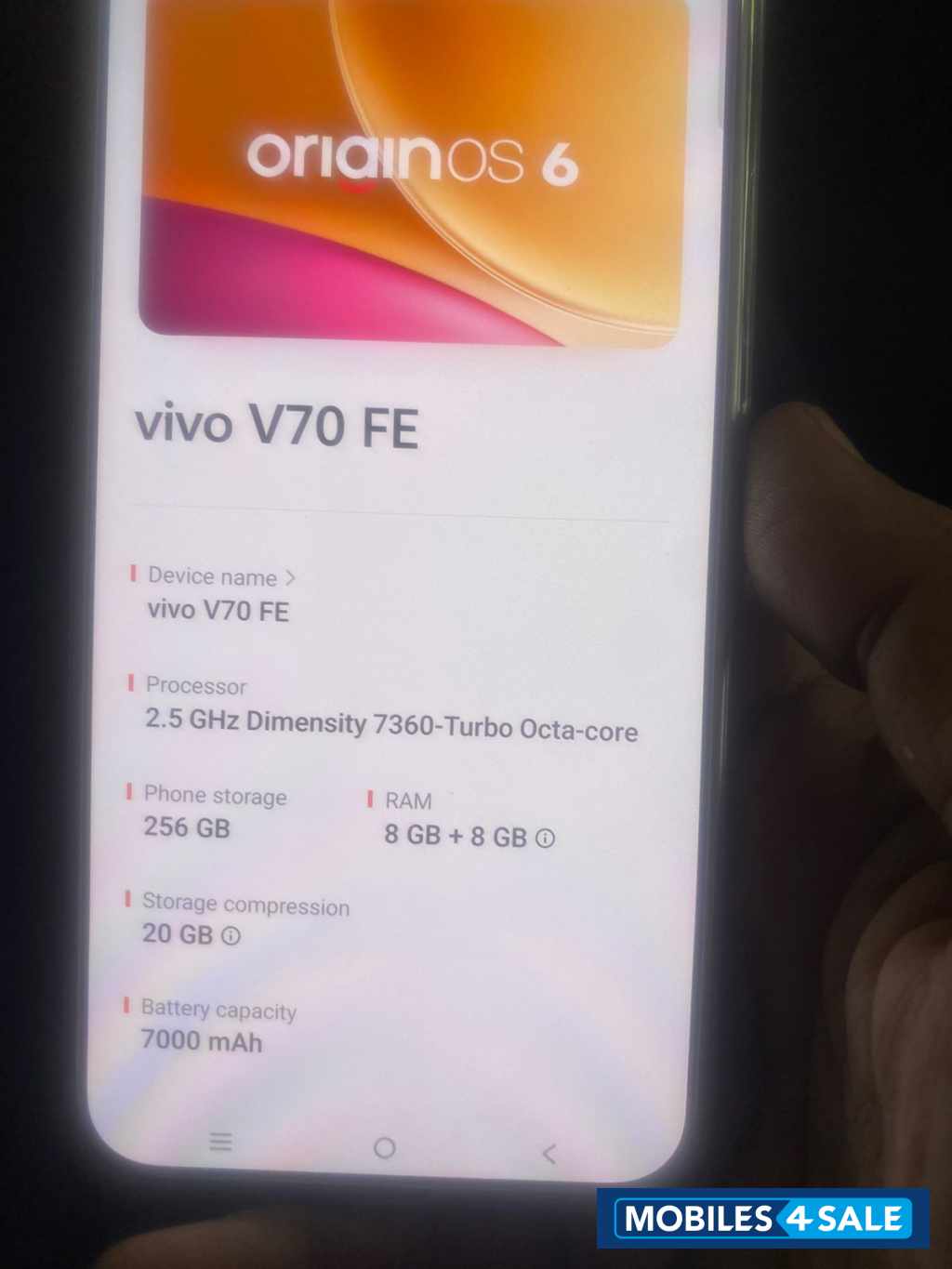 Vivo V70 fe 5g